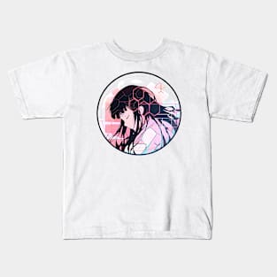 Enter the Digital Realm: Cyberpunk Aesthetics, Mind-Bending Anime, and Futuristic Manga Art Kids T-Shirt